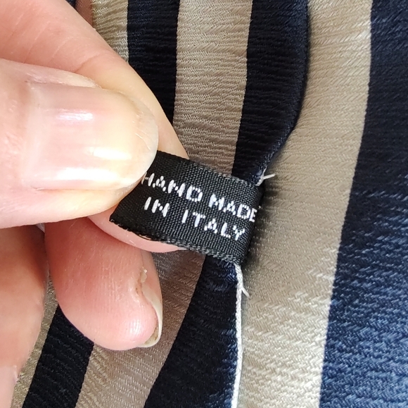 Retro Vertically STRIPED SILK TIE by Mondo Uomo. - Picture 6 of 7